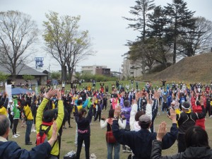 皆で運動