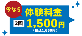 今なら体験料金 月4回3,000円